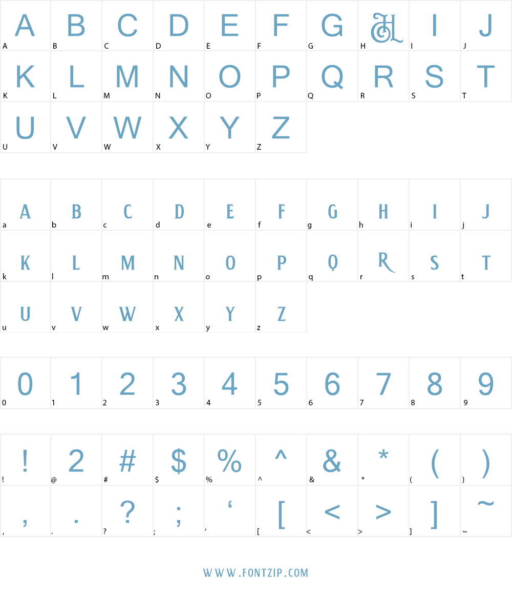Hemera II DEMO Font Character